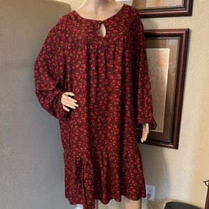 Sonoma Fall Tiered Dress sz 4X NWT